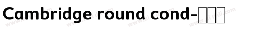 Cambridge round cond字体转换